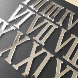 Luxusné zrkadlové strieborné rímske čísla na hodiny, internetový predaj
