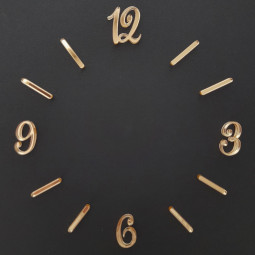 Zlaté hodinové čísla s paličkami Typ 2 vyrezávané laserom