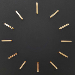 Zlaté zrkadlové čísla na hodiny v tvare paličiek Typ 2 vyrezávané laserom
