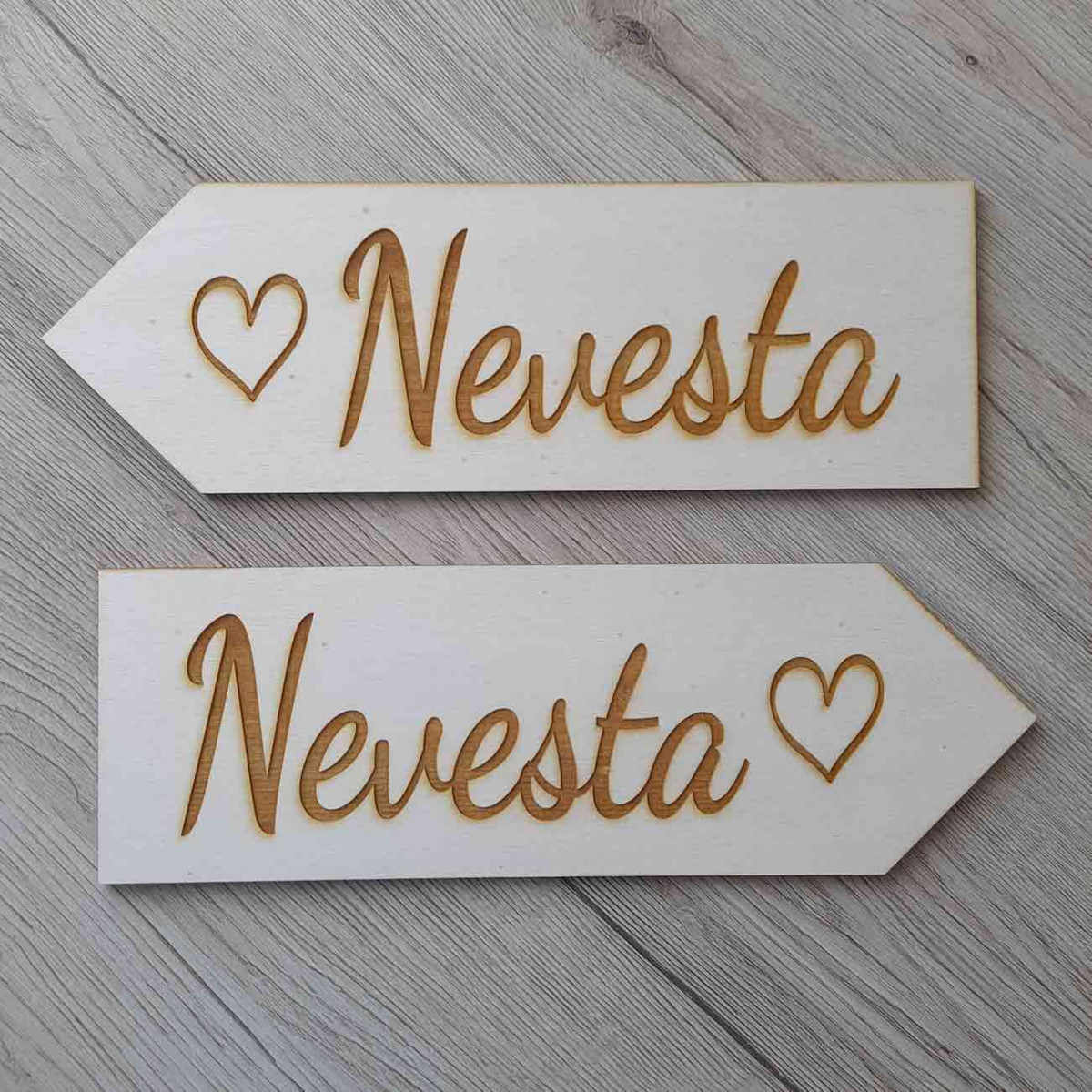 Drevené svadobné šípky na predaj