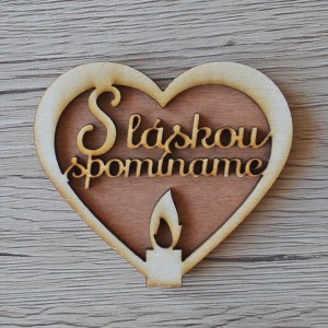 Drevené dekorácie na hroby do vencov S láskou spomíname