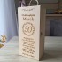 Drevený box na fľašu whisky a alkohol s gravírovaným venovaním bude originálnym darčekom k okrúhlym narodeninám
