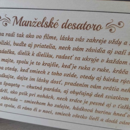Darčeková drevená obálka na peniaze s vlastným gravírovaným textom a venovaním