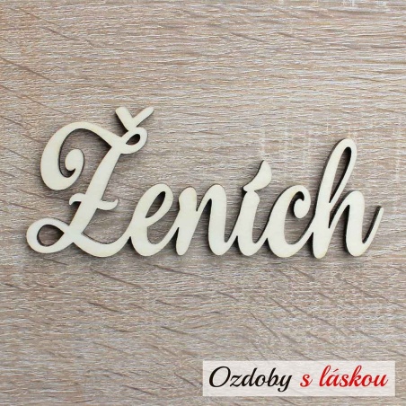 Ženích svadobný drevený výrez z preglejky