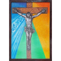 Moderné kresťanské umelecké dielo na predaj Ježiš na kríži