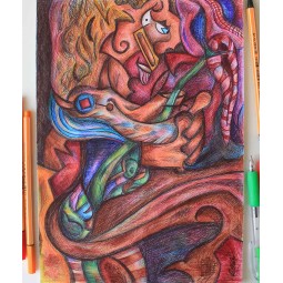 Vyznanie lásky, originálne dielo súčasného umenia, kresba od výtvarného umelca Štefana Pillára