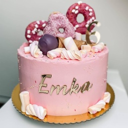 Zlaté zrkadlové písmenká a zápich s číslom budú krásnym doplnkom na torte oslávenca
