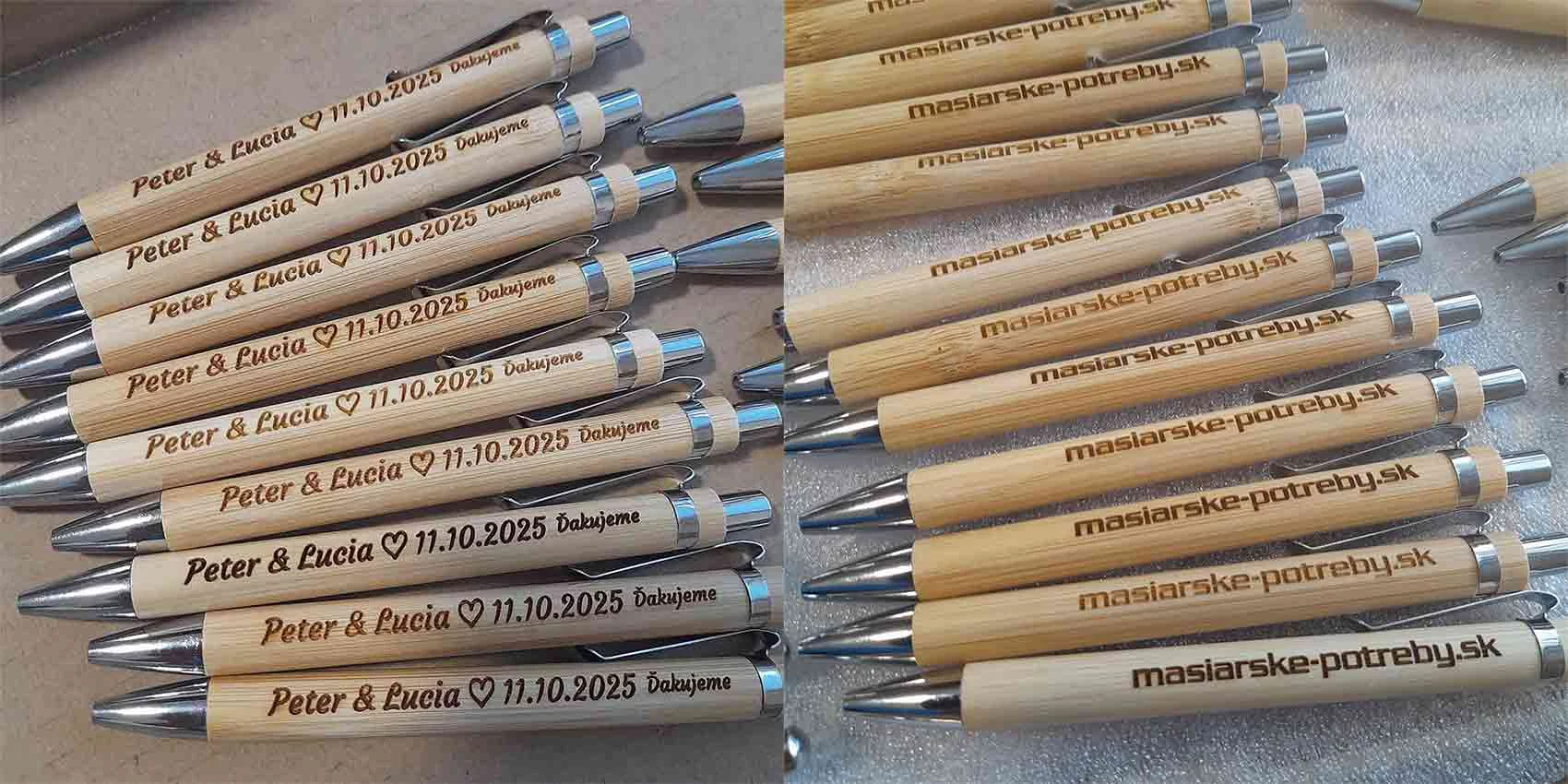 Drevené gravírované pero bude originálnym darčekovým predmetom