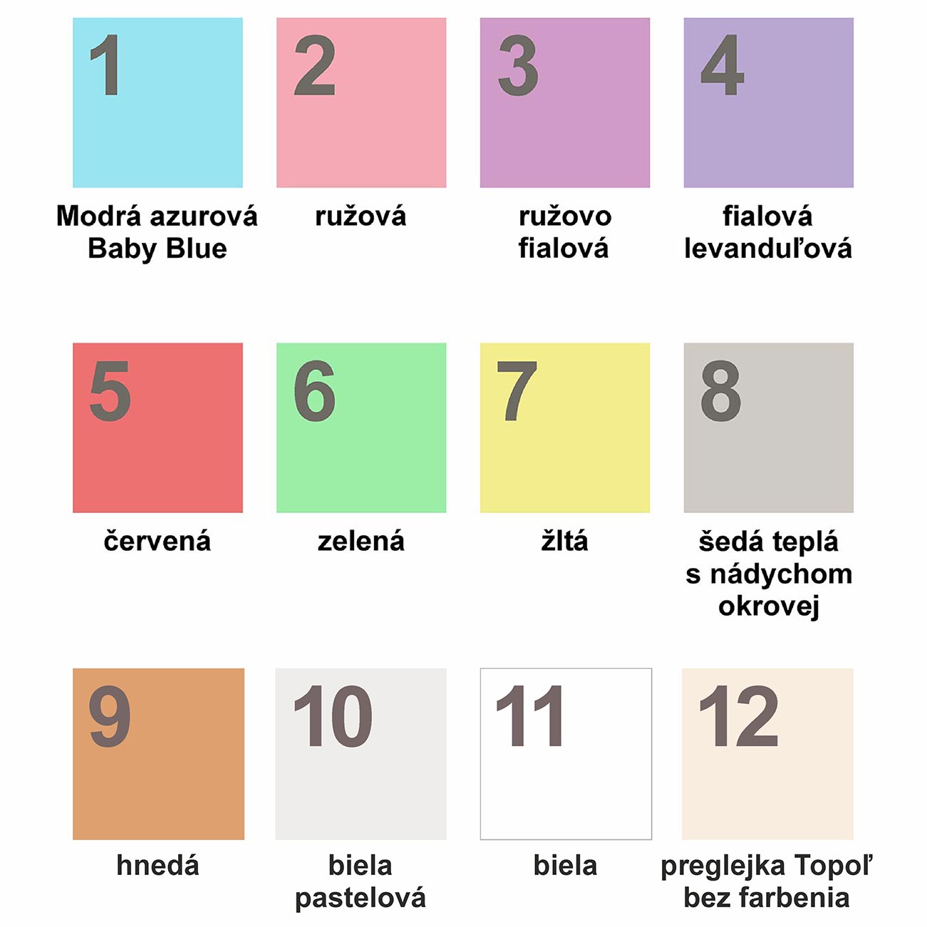 stojan na sponky do vlasov vzorkovník farieb