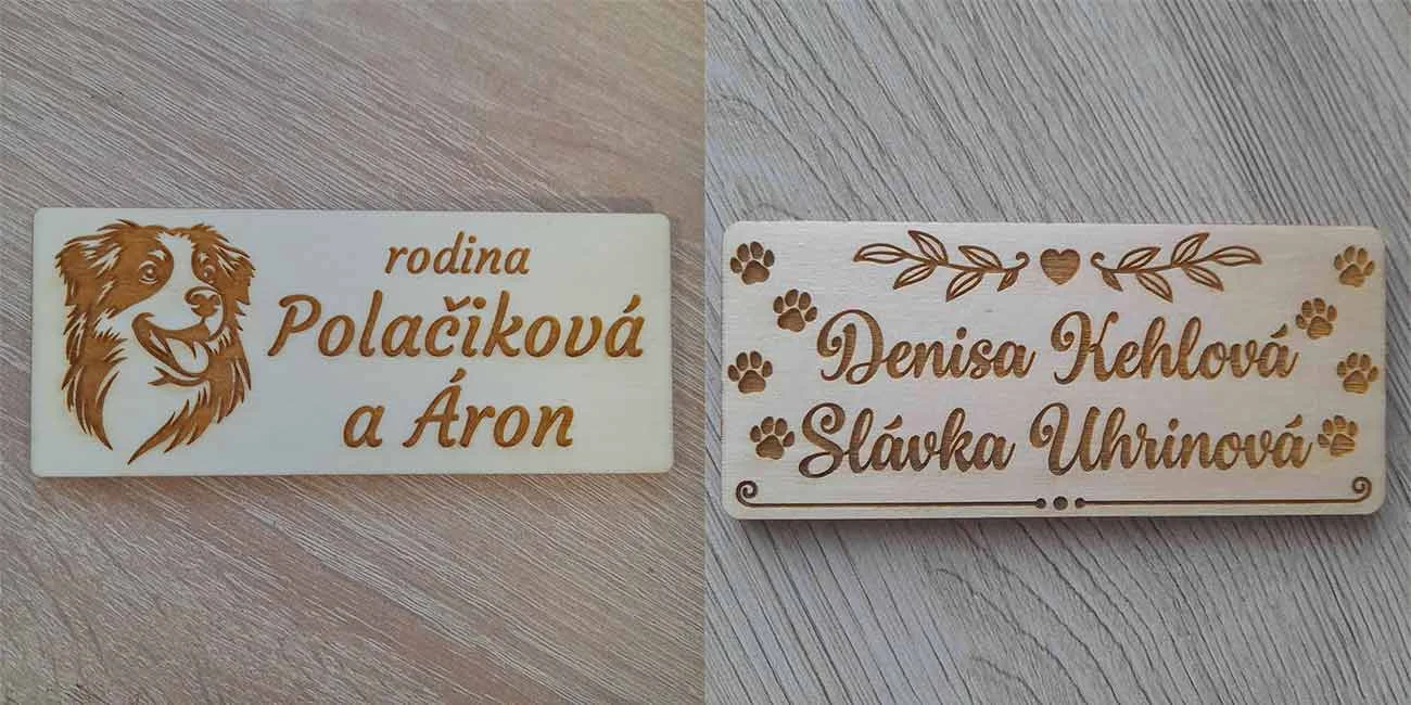 Návrh a výroba personalizovaných menoviek na dvere na mieru