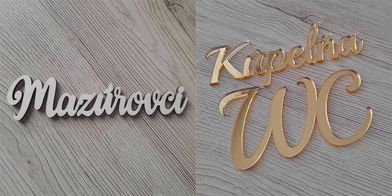 Kvalitné menovky a nápisy na vstupné dvere na predaj