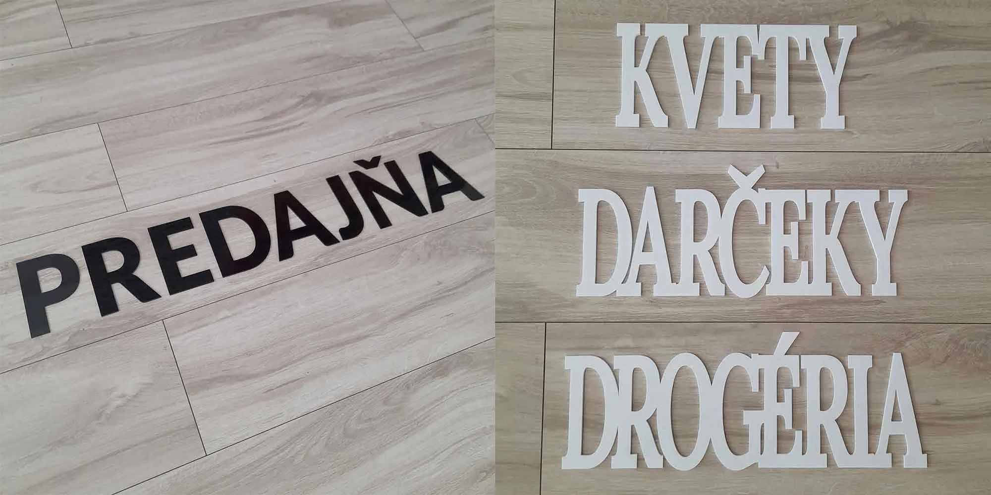 Návrh a výroba reklamných textov, písmen, nápisov a loga na mieru