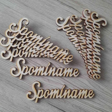 Drevené výrezy Spomíname do kytíc a vencov na sviatok Všetkých svätých balené po 10 kusov