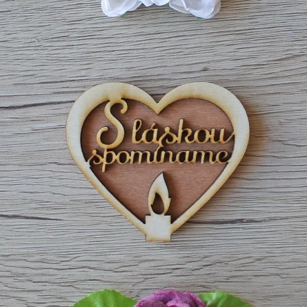 S láskou spomíname drevená vyrezávaná dekorácia